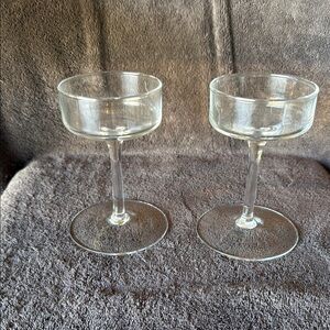 PartyLite Clear Glass Pillar Candle Holders